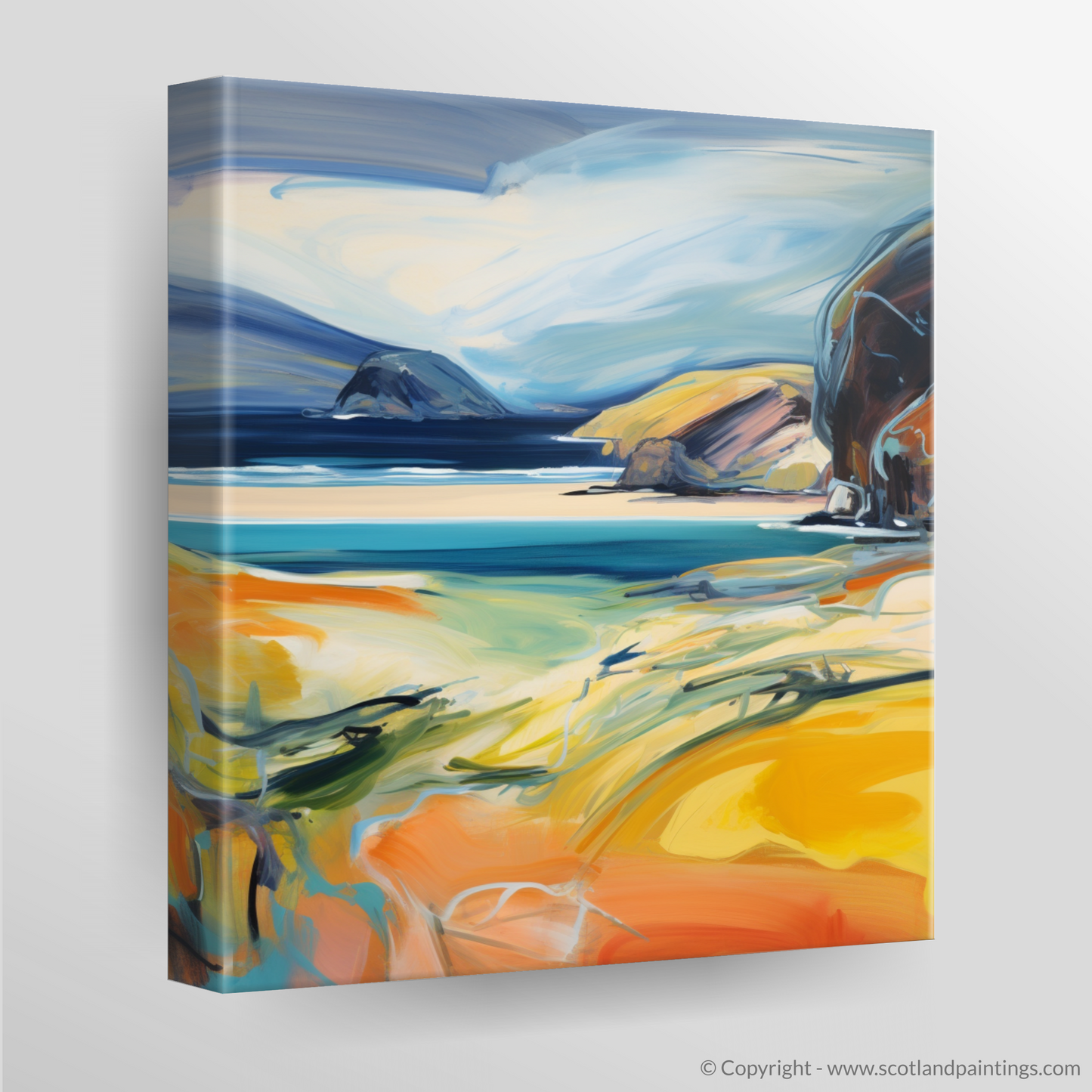 Untamed Majesty: An Abstract Expressionist Ode to Sandwood Bay Sutherland