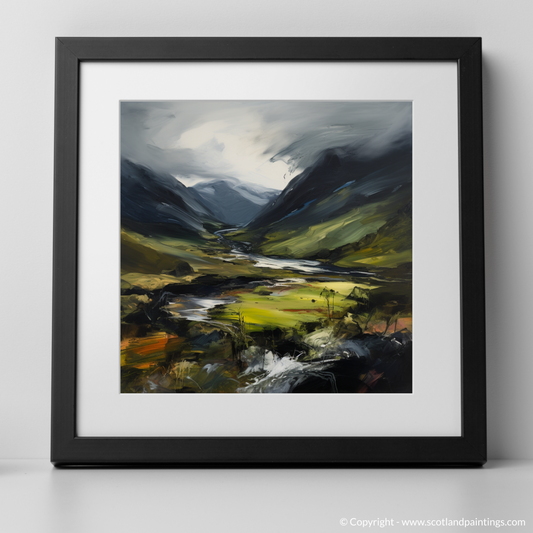 Art Print of Glen Strathfarrar, Highlands with a black frame