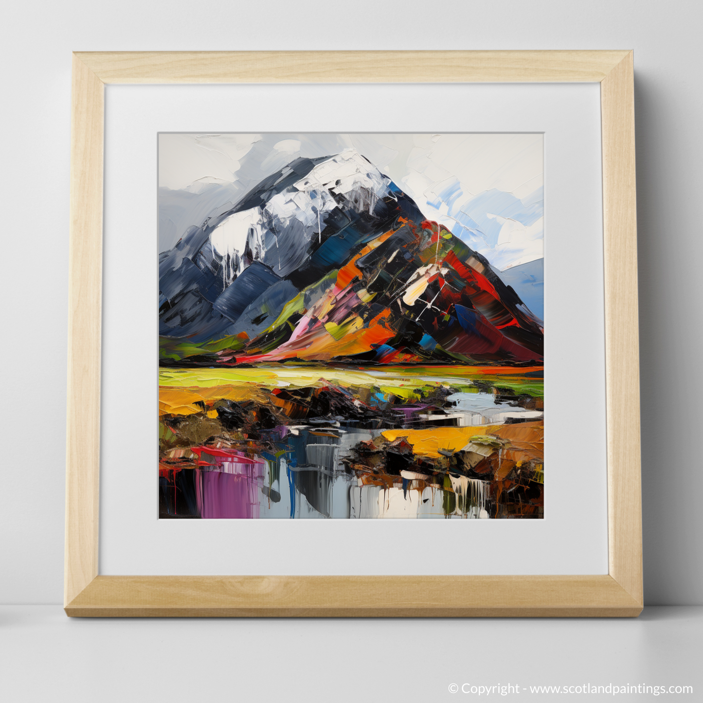 Art Print of Ben Nevis with a natural frame