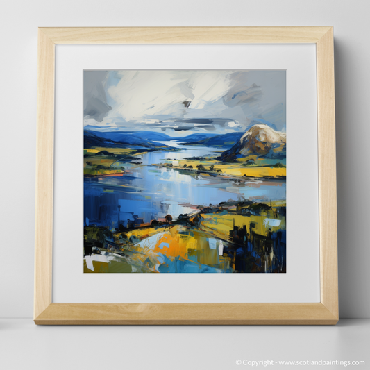 Art Print of Loch Leven, Perth and Kinross with a natural frame